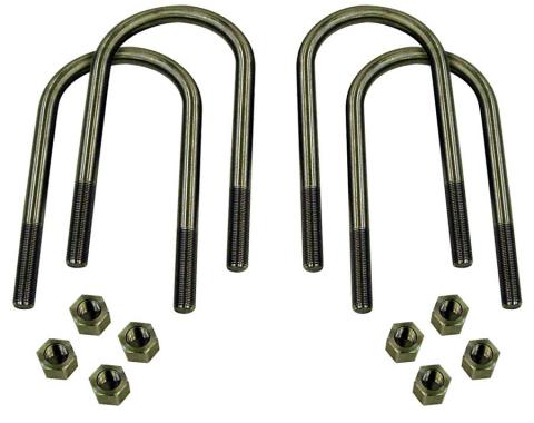 Detroit Speed U-Bolts Rear Axle 1/2 Inch-20 Steel with Electroplate Finish Fits all 3 Inch Axle Tubes 040701