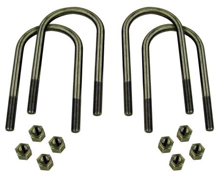 Detroit Speed U-Bolts Rear Axle 1/2 Inch-20 Steel with Electroplate Finish Fits all 3 Inch Axle Tubes 040701