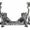 Detroit Speed Chevy II Front Frame 1966-67 Bare w/Powder Coated Components Double Adj Shocks 032040-D