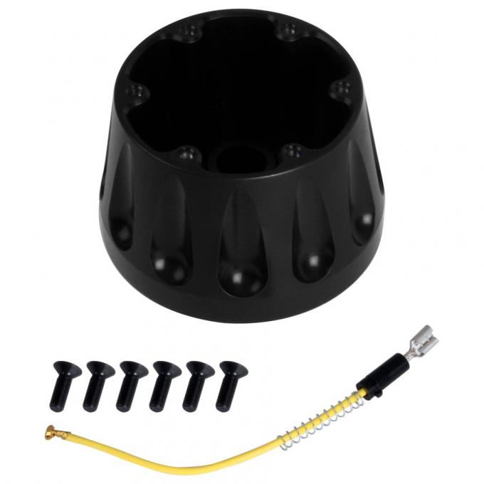 Detroit Speed Billet Aluminum Steering Wheel Adapter GM Ididit Column to 6 Bolt Steering Wheel Black Anodized 092566