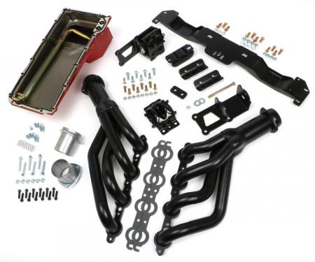 F-Body Swap-in-a-box Kit, LS Engine, Black Headers, 1970-1981