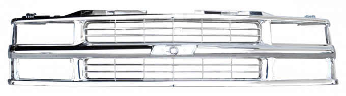 Key Parts '94-'98 Custom All Chrome Grille for Trucks with Composite Headlights 0852-048