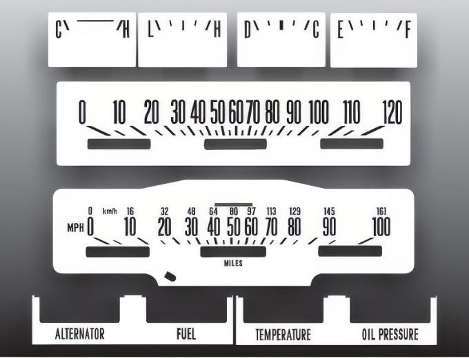 Whitegauges 1971-1980 International Scout II White Face Gauges 7180IS-150