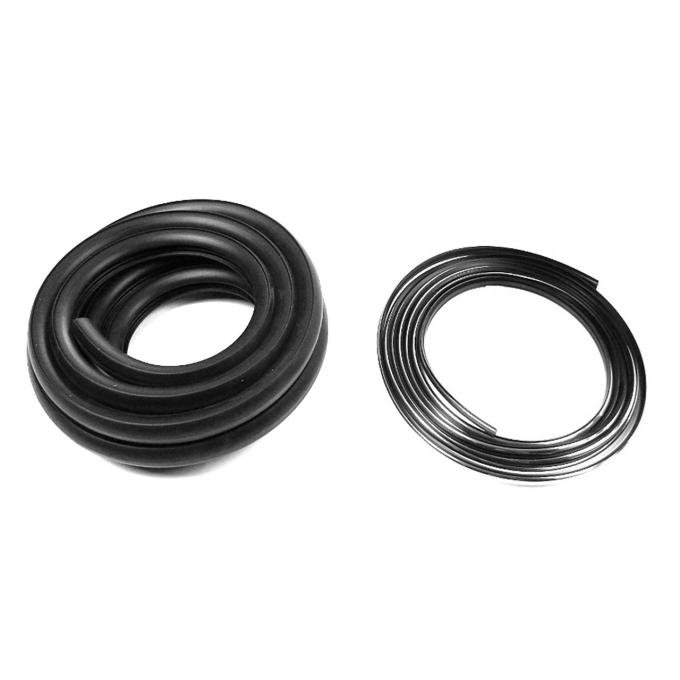 Metro Moulded Parts Rear Window Seal, 55-66 GM Full Size Truck w/ Chrome Lockstrip VWS 7313-W
