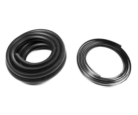 Metro Moulded Parts Rear Window Seal, 55-66 GM Full Size Truck w/ Chrome Lockstrip VWS 7313-W