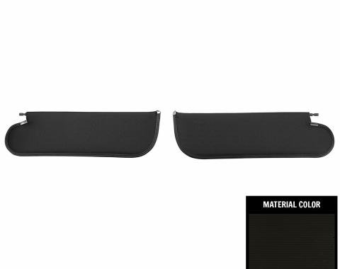 PUI Interiors 1971-1972 Chevelle/GTO/Cutlass/Skylark/Nova Black Perforated Sun Visors SV6100BC