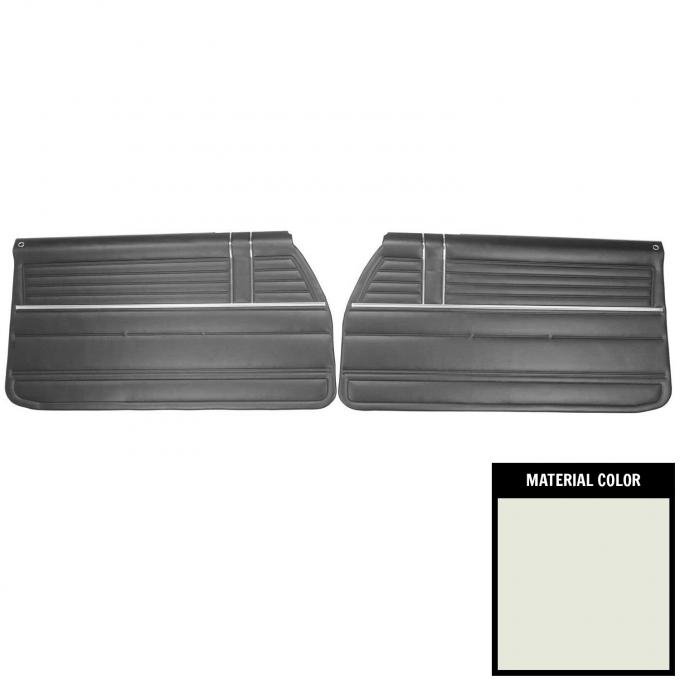 PUI Interiors 1968 Chevrolet Chevelle Pre-Assembled White Front Door Panels PD319
