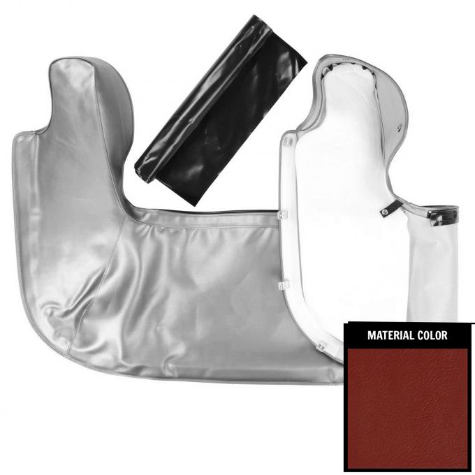 PUI Interiors 1966-1967 A-Body Red Convertible Top Boot 66AT30