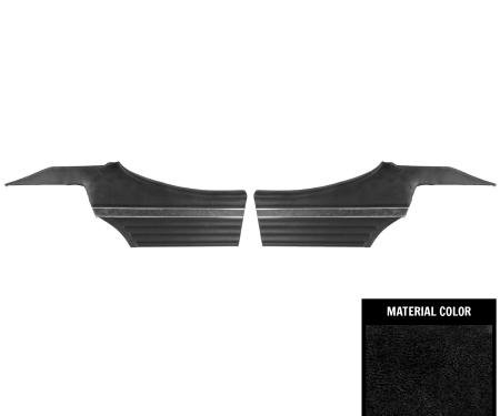 PUI Interiors 1970 Oldsmobile Cutlass "S" Hardtop Pre-Assembled Black Rear Door Panels 70CD102C-P