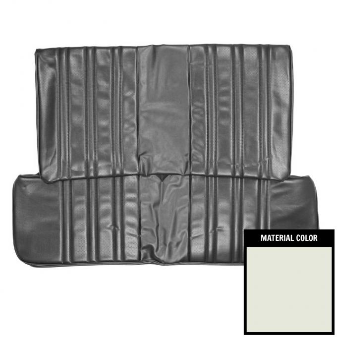 PUI Interiors 1975 Nova 2-Door Sedan/Hatchback Custom White Fold Down Rear Seat Cover 75XS37F-1