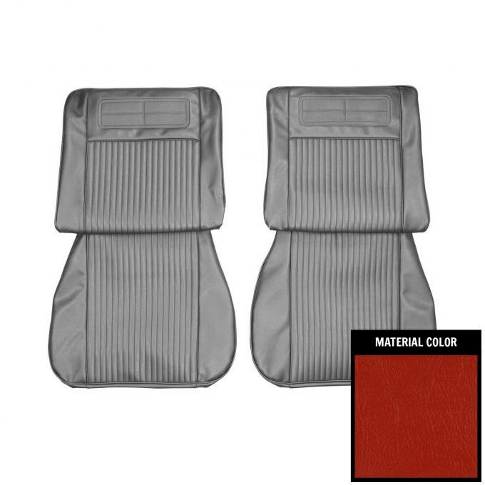 PUI Interiors 1962 Chevrolet Nova Bright Red Front Bucket Seat Covers 63XS63U