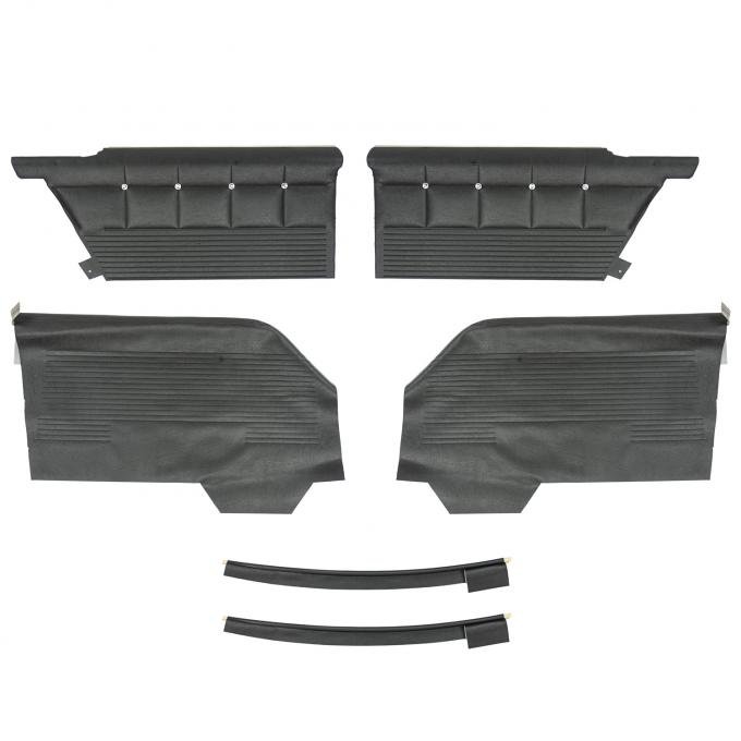 PUI Interiors 1962 Chevrolet Impala/SS Hardtop Pre-Assembled Black Rear Door Panels 62BD55CP