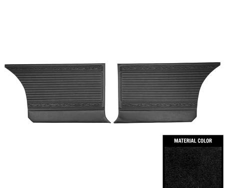PUI Interiors 1966 Plymouth Satellite Hardtop Black Rear Door Panels 66KDR10C