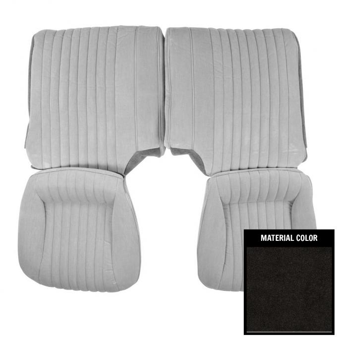 PUI Interiors 1987 Pontiac Trans Am Black Split Rear Bench Seat Cover 87ES17F