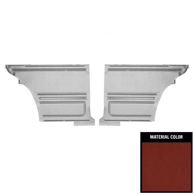 PUI Interiors 1967 Camaro/Firebird Hardtop Pre-Assembled Platinum Edition Red Rear Door Panels 67FD30C-P