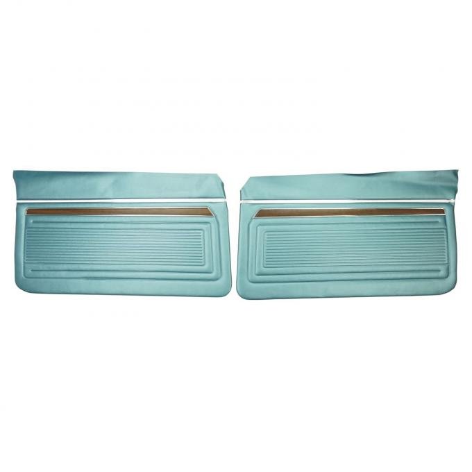PUI Interiors 1970 Chevrolet Nova Custom Light Blue Front Door Panels D322