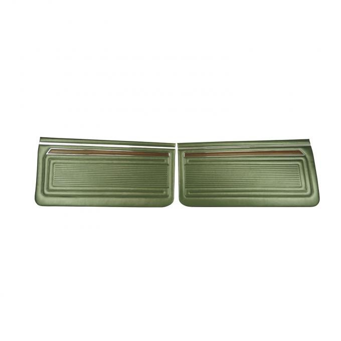PUI Interiors 1970 Chevrolet Nova Custom Dark Metallic Green Front Door Panels D329