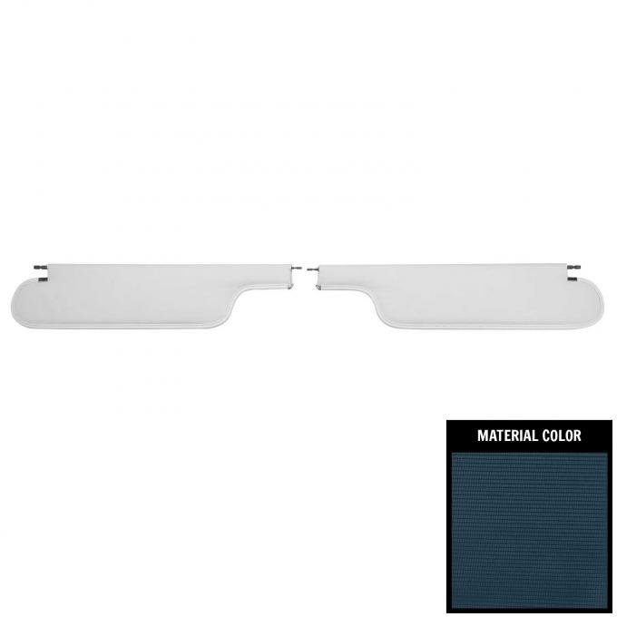 PUI Interiors 1968-1970 Chevrolet Chevelle/El Camino Dark Blue Ribbed Sun Visors SV5105RC