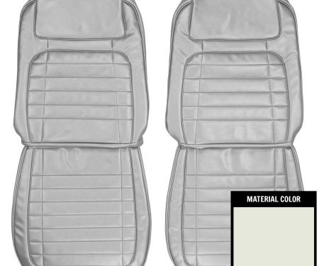 PUI Interiors 1968 Chevrolet Camaro Deluxe White Front Bucket Seat Covers 68DS37U