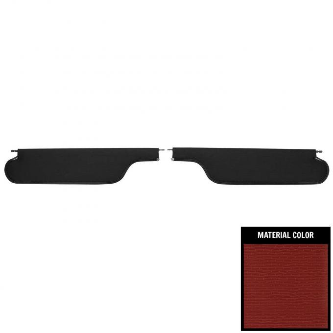 PUI Interiors 1966-1967 Chevelle/El Camino Dark Red Surrey Sun Visors SV3103SC