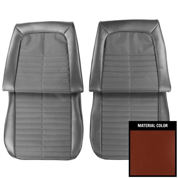PUI Interiors 1971 Pontiac GTO/LeMans Sport Sienna Brown Front Bucket Seat Covers 71GS07US