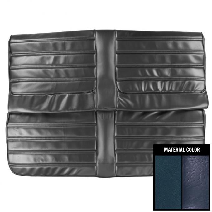 PUI Interiors 1972 Oldsmobile Cutlass/"S"/442 Hardtop Blue Rear Bench Seat Cover 72CS09C2