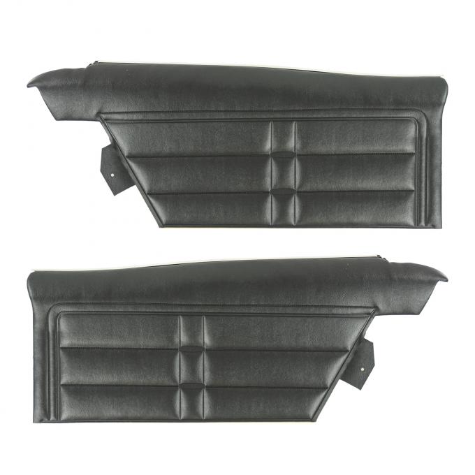 PUI Interiors 1968 Chevrolet Impala Hardtop Pre-Assembled Black Rear Door Panels 68BD10C-P