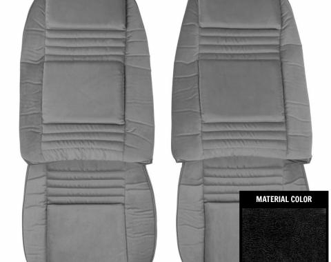 PUI Interiors 1978 Pontiac Firebird Deluxe Black Front Bucket Seat Covers 78HSC70U