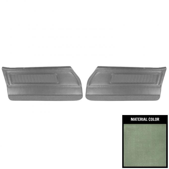 PUI Interiors 1970 Pontiac Firebird Deluxe Pre-Assembled Dark Metallic Green Front Door Panels 70HD24-P