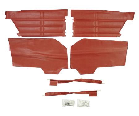 PUI Interiors 1963 Chevrolet Impala/SS Hardtop Red Rear Door Panels 63BD64C