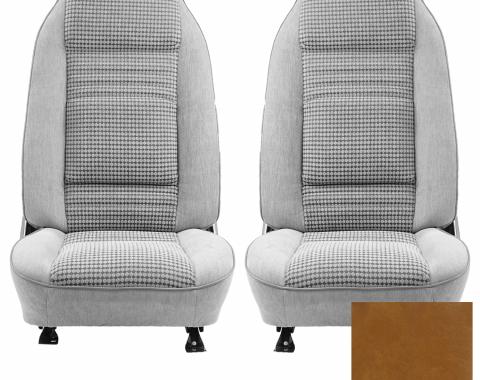 PUI Interiors 1979-1980 Pontiac Firebird Custom Cloth Camel Front Bucket Seat Covers 79HSC48U