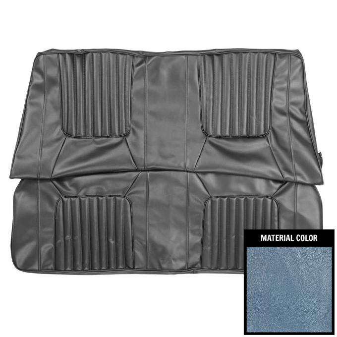 PUI Interiors 1971 Dodge Challenger Hardtop Deluxe Bright Blue Rear Seat Cover 71KSE723C