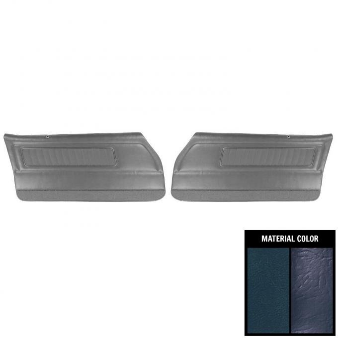 PUI Interiors 1970-1971 Pontiac Firebird Deluxe Pre-Assembled Blue Front Door Panels 70HD09-P