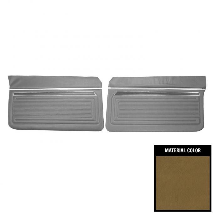 PUI Interiors 1971 Chevrolet Nova Custom Jade Green Front Door Panels D329-3