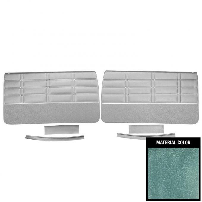 PUI Interiors 1963 Chevrolet Impala/SS Pre-Assembled Light Blue Front Door Panels 63BD56FP