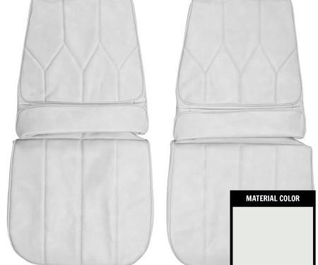 PUI Interiors 1971-1972 Buick Riviera White Front Bucket Seat Covers 71USR37U