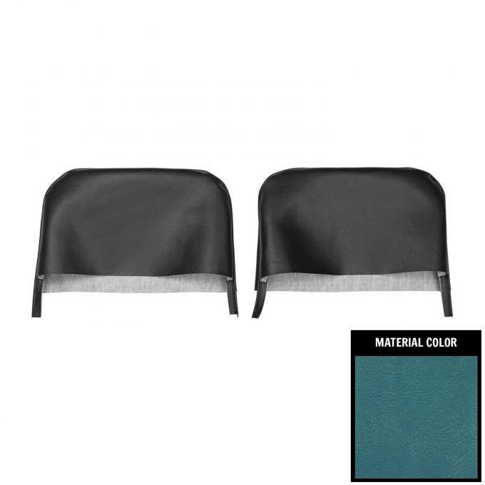 PUI Interiors 1969 Chevrolet Camaro/Pontiac Firebird Bright Blue Bucket Seat Headrest Covers 67FH14U