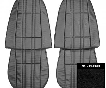 PUI Interiors 1977-1978 Chevrolet Nova 2-Door Sedan Standard Black Front Bucket Seat Covers 77XS70U