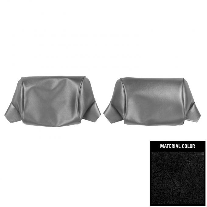 PUI Interiors 1969-1970 Chevrolet Impala Black Bench Seat Head Rest Covers 69BH10B