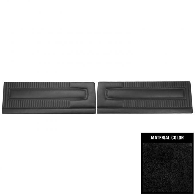 PUI Interiors 1967 Plymouth Barracuda Black Front Door Panels 67KDB10
