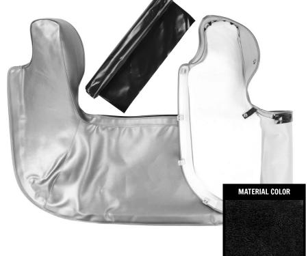 PUI Interiors 1966-1967 A-Body Black Convertible Top Boot 66AT10