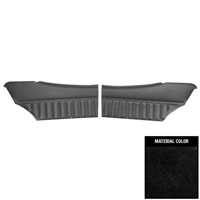 PUI Interiors 1971-72 Buick Skylark/350/Custom/GS Hardtop Pre-Assembled Black Rear Door Panels 71UD10C-P