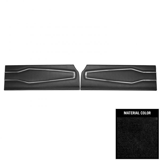 PUI Interiors 1970 Dodge Charger/RT/500 Black Front Door Panels 70KDA10