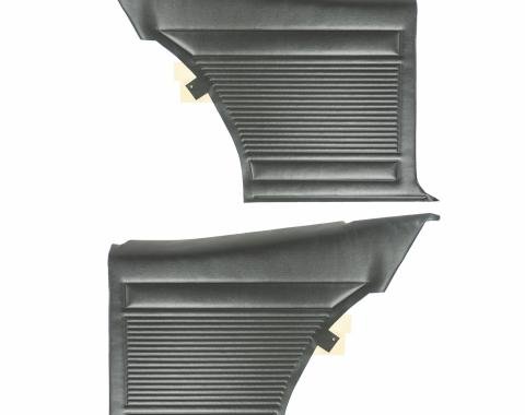 PUI Interiors 1971-1972 Nova 2-Door Sedan Standard Pre-Assembled Black Rear Door Panels PD350C