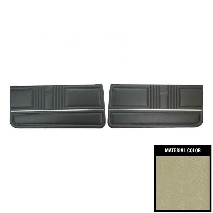 PUI Interiors 1967 Pontiac Firebird Standard Pre-Assembled Parchment Front Door Panels PD204