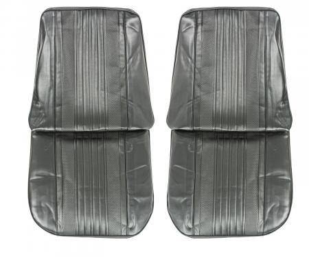 PUI Interiors 1970 Chevrolet Chevelle Black Front Bucket Seat Covers 70AS10U