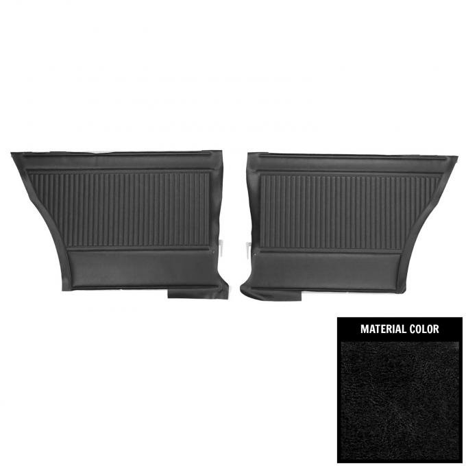 PUI Interiors 1966 Pontiac GTO/Lemans Hardtop Black Gold Edition Rear Door Panels DO420C