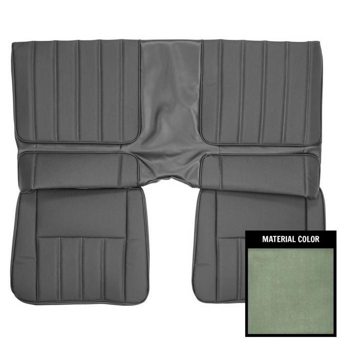 PUI Interiors 1970 Chevrolet Camaro Hardtop Deluxe Dark Metallic Green Rear Bench Seat Cover 70DS24CS