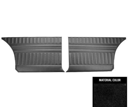 PUI Interiors 1968 Dodge Coronet 440/Superbee Hardtop Black Rear Door Panels 68KDHD10C