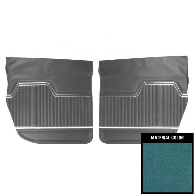 PUI Interiors 1970 Chevrolet Chevelle 4-Door Sedan Bright Blue Rear Door Panels 70AD4D14S
